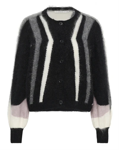 Gestus - Debbie Multi Cardigan - Black/Off White/Grey/Quai